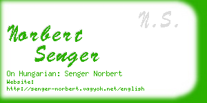 norbert senger business card